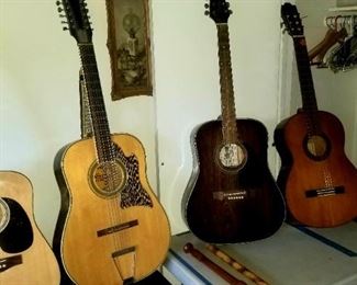 A dozen nice guitars
