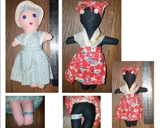 Antique Berea College Student Industries Handmade Folk Art Cloth Dolls 8”. $25 ea.. Now $12.50 ea