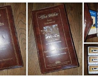 Bible and psalms/proverbs KJV cassette sets. $10 ea. Now $5 ea.