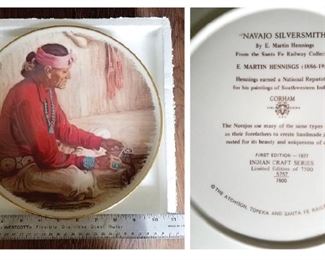Gorham china Navajo Silversmith limited edition plate $15. Now $7.50
