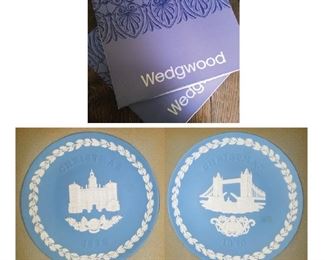 Vintage Jasperware Wedgwood Blue Christmas Plates. $8 ea. Now $4 ea.