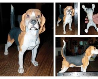 Cast aluminum Hound dog figurine $10