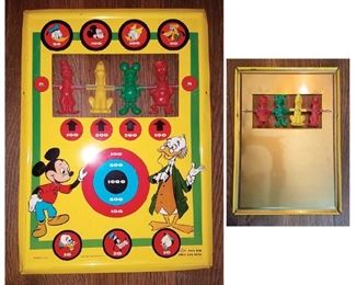 Vintage Walt Disney Productions 12" x 16.5" litho on metal target game. Lido $20