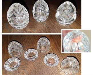 Waterford Crystal 2pc Eggs $20 ea. Now $10 ea