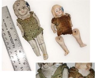 Antique pair of jointed bisque dolls (broken) $6 for both. Now $3 for both