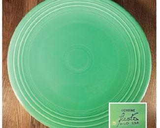 Genuine Fiesta Ware 14" green chop plate $30