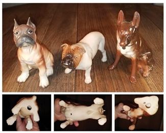 Vintage dog figurines (no markings) $5 ea