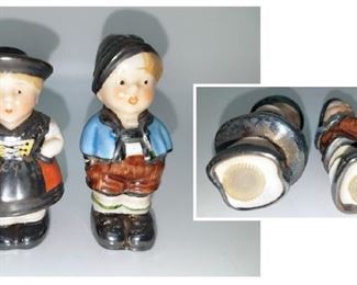 Vintage Hummel boy and girl salt and pepper shakers 2.5" $12. Now $6