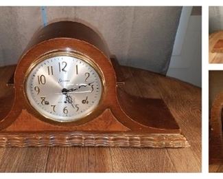 Vintage Sessions mantle clock 22"w x 10"h $30. Now $15