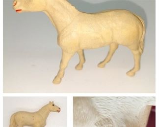 Vintage celluloid horse figurine USA 9 $5. Now $2.50