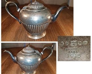 Vintage silverplate teapot Sheffield 1043 touch mark $15. Now $7.50