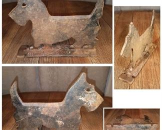 Vintage Scottie dog iron boot scraper 11" $30