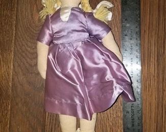 1930’s 13” Cloth Dutch Girl doll  (shoe missing) $20. Now $10