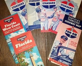 Vintage Standard Oil/Pan Am road maps (7) $35 all. Now $17.50