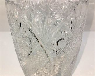 Cut leaded glass 6" vase $8. Now $4