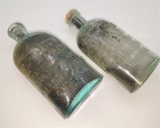 Vintage EZ stove polish glass 5.75" bottles 2/$12. Now $6 for both