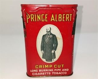 Vintage Prince Albert Crimp Cut tobacco tin 4.25" $5. Now $2.50