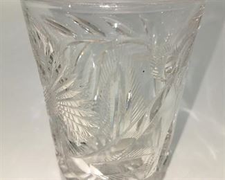 Vintage 4" cut crystal glass $4. Now $2