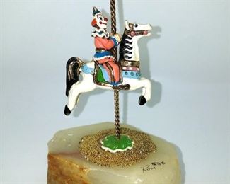 Vintage 1986 Ron Lee Riding the Carousel Clown Signed 5.5" $20. Now $10