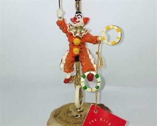 Vintage Ron Lee Clown on unicycle signed 8.5" $25. Now $12.50