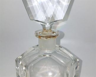 Vintage cut crystal perfume decanter 5.5" $10. Now $5