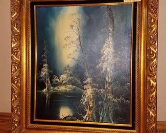 Julian Rhinehardt oil painting 28.5" x 32.5"$175. Now $87.50