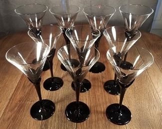 Mikasa Vogue crystal onyx stemware 8.5" and 10". 6 in each set (two are not pictured) $100 all 12.  Now $50/12