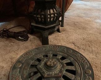Vintage cast-iron Japanese incense burner sensor