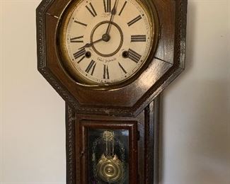 Japanese pendulum wall clock as isAntique German Kienzle wall clock