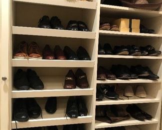 Men`s clothers run Large Tall - Ex Large and a few XXL Shoes size 10-11 -Nice shoes 3 pairs of men`s Prada -Nike - Air Jordan and nice dress shoes - check out photos.