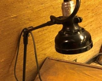 Vintage lamp with magnifying light!