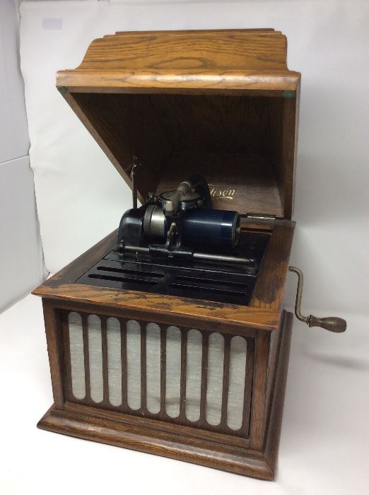 Antique Edison Wax Cylinder Phonograph