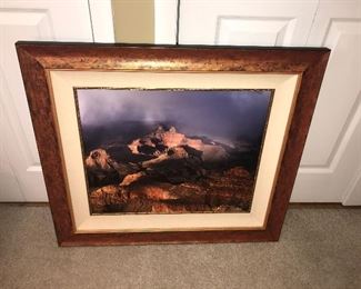 "Majestic" signed and number artist proof AP6 of mountain landscape.