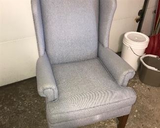 Dove Grey high back wing chair