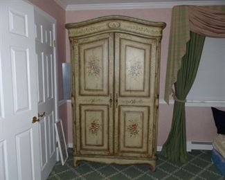 Painted trim armoire