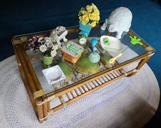 ORIGINAL McGuire Furnishings Rattan Bamboo/Wicker Patio Set 