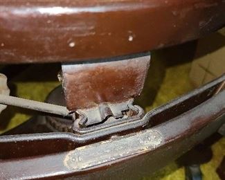 Antique Wooden Rolling Desk Chair 