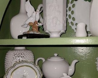 Assorted White China & Milk Glass (Some Sold, Most Available)