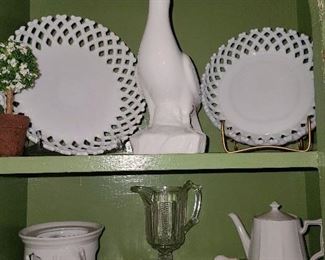 Assorted White China & Milk Glass (Some Sold, Most Available)