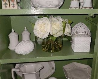 Assorted White China & Milk Glass (Some Sold, Most Available)