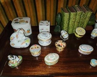 Assorted Trinket Boxes And Mini Figurines 