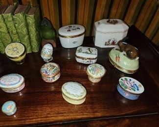 Assorted Trinket Boxes And Mini Figurines 