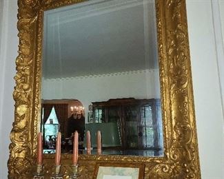 Giltwood Framed Mirror (20th Century) 