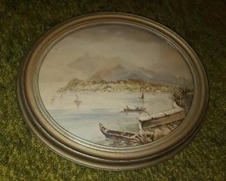 Antique Watercolor Painting (Signed And Dated 1866) 