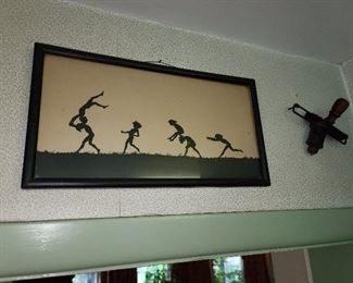 Vintage Children Shiloutte Artwork 