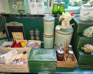 Kitchen Tools, Tins, And Canister Set 