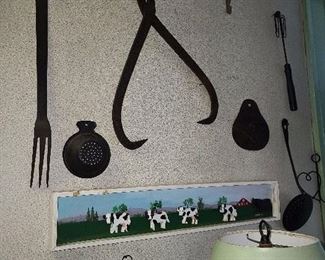 Vintage Cast Iron Dry Ice Tongs 