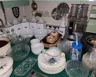 Assorted Kitchen Glassware, Pots, Pans, Tools, Etc. 