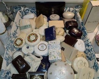 Assorted Bathroom Contents Including Designer Perfume, Kosta Boda Figurines, Etc. 