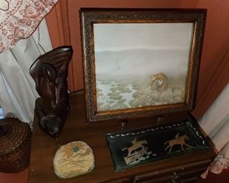 Antique Watercolor Painting 